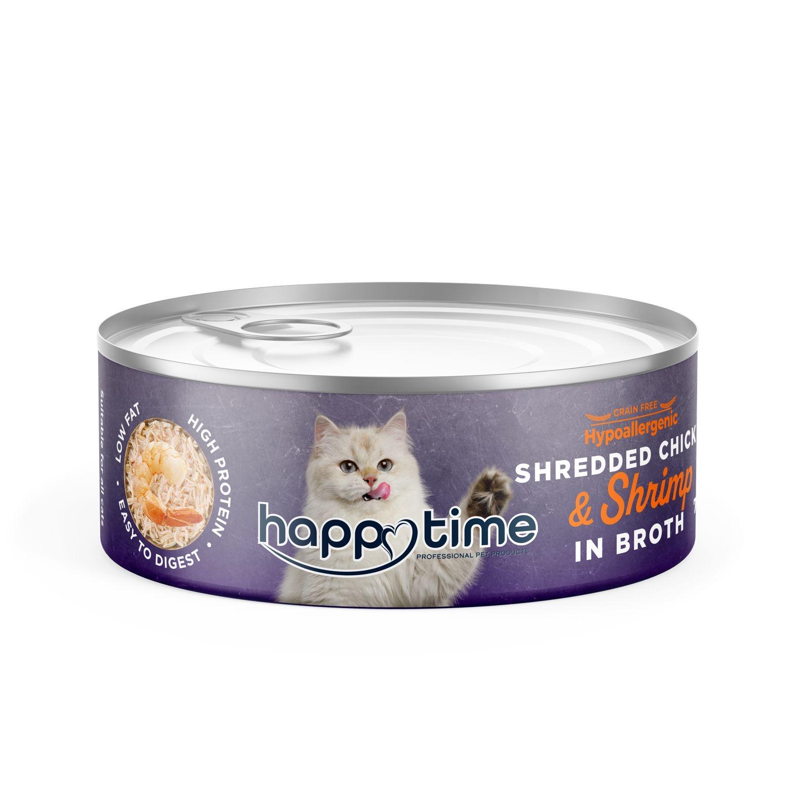 HAPPY TİME TİFTİKLİ TAVUK-KARİDES KEDİ KON.70GR*24